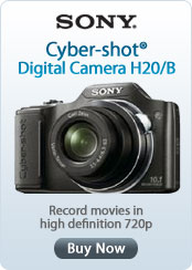 Sony Cyber-shot Digital Camera H20/B. Record movies in high definition 720p