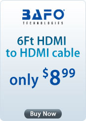 BAFO Technologies, inc. &nbsp;- &nbsp;6 feet HDMI to HDMI Cable