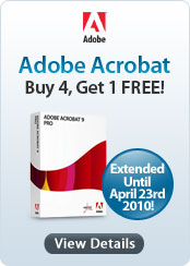 Adobe Acrobat Buy 4 Get 1 Free!