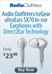 Audio Outfitters / ezGear &nbsp;- &nbsp;ultraEars SX70 in-ear Earphones with Direct2Ear Technology