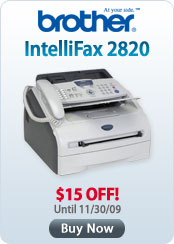 IntelliFax 2820 $15 OFF! Until 11/30/09