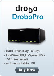 Data Robotics DroboPro - Hard drive array - 8 bays FireWire 800, Hi-Speed USB, iSCSI (external) - rack-mountable - 3U