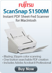 Fujitsu ScanSnap S1500M Scanner for Macintosh