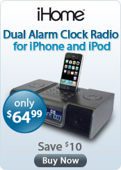 iHome iP9 Dual Alarm Clock Radio for iPhone and iPod