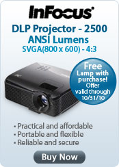 InFocus DLP Projector - 2500 ANSI Lumens - SVGA (800 x 600) - 4:3