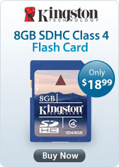Kingston 8GB SDHC Class 4 Flash Card