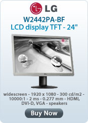 LG Electronics W2442PA-BF - LCD display - TFT - 24" - widescreen