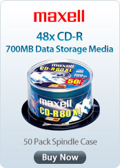 Maxell &nbsp;- &nbsp;&nbsp;48x CD-R 700MB Data Storage Media - 50 Pack Spindle Case