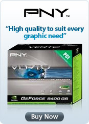 PNY NVIDIA Verto 8400GS 512MB DDR2 PCI Graphics Card
