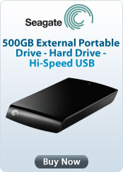 Seagate 500GB External Portable Drive - Hard Drive - Hi-Speed USB
