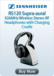 Sennheiser Electronic RS120 Supra-aural 926MHz Wireless Stereo-RF Headphones with Charging Cradle