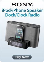 Sony iPod/iPhone Speaker Dock/Clock Radio (ICFCS10IPBLK) 