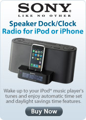 Sony Speaker Dock/Clock Radio for iPod or iPhone