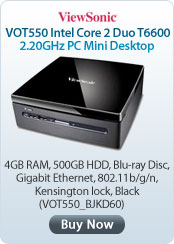 ViewSonic VOT550 Intel Core 2 Duo T6600 2.20GHz PC Mini Desktop