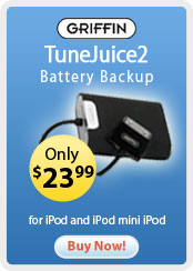Griffin &nbsp;- &nbsp;TuneJuice2-Battery Backup for iPod and iPod mini iPod - Black
