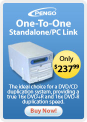Pengo &nbsp;- &nbsp;One-To-One Standalone/PC Link Double Layer DVD/CD Duplicator