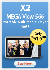 X2 &nbsp;- &nbsp;MEGA View 566 Portable Multimedia Player 20GB