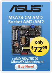 ASUS M3A78-CM AMD Socket AM2/AM2+ AMD 780V/SB700 MicroATX Motherboard