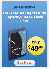 Axiom Memory Solutions &nbsp;- &nbsp;16GB Secure Digital High Capacity Class 6 Flash Card