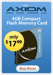 Axiom Memory Solutions &nbsp;- &nbsp;4GB Compact Flash Memory Card