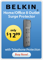 Belkin &nbsp;- &nbsp;Home/Office 8 Outlet Surge Protector with Telephone Protection