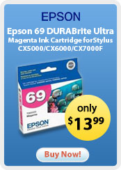 Epson &nbsp;- &nbsp;69 DURABrite Ultra Magenta Ink Cartridge for Stylus CX5000/CX6000/CX7000F