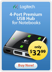 Logitech &nbsp;- &nbsp;4-Port Premium USB Hub for Notebooks
