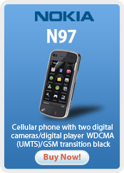 Nokia &nbsp;- &nbsp;N97 - Cellular phone with two digital cameras / digital player - WCDMA (UMTS) / GSM - transition black