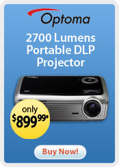Optoma &nbsp;- &nbsp;2700 Lumens Portable DLP Projector