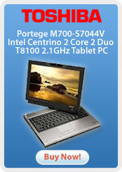 Toshiba &nbsp;- &nbsp;Portege M700-S7044V Intel Centrino 2 Core 2 Duo T8100 2.1GHz Tablet PC