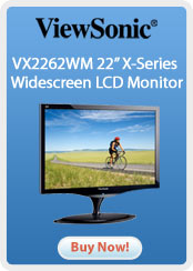 ViewSonics 22" VX2262wm widescreen LCD monitor