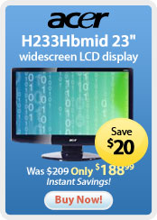 Acer H233Hbmid 23" widescreen LCD display