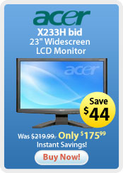 Acer X233H bid 23" Widescreen LCD Monitor