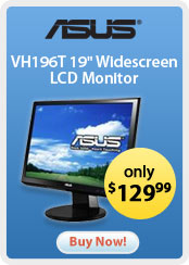ASUS &nbsp;- &nbsp;VH196T 19" Widescreen LCD Monitor - Black