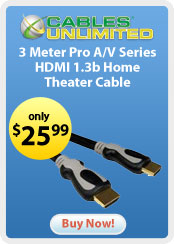 3 Meter Pro A/V Series HDMI 1.3b Home Theater Cable