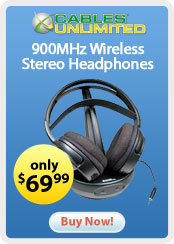 Cables Unlimited 900MHz Wireless Stereo Headphones (SPK-9100)
