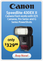 Canon &nbsp;- &nbsp;Speedlite 430EX II Camera Flash works with EOS Cameras, Pro Series and G Series PowerShots
