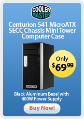 Cooler Master Centurion 541 MicroATX &nbsp;SECC Chassis Mini Tower &nbsp;Computer Case
