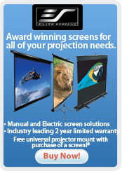 Elite Screens Award winning Screens