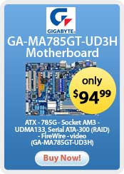 Gigabyte GA-MA785GT-UD3H - Motherboard