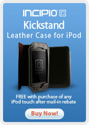 Incipio Kickstand Leather Case for 2nd Generation iPod touch - Black
