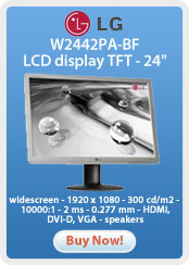 LG Electronics W2442PA-BF - LCD display - TFT - 24" - widescreen