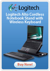 Logitech Alto Cordless Notebook Stand with Wireless Keyboard