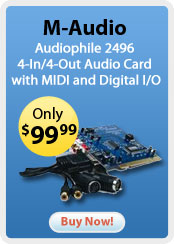 M-Audio &nbsp;- &nbsp;Audiophile 2496 4-In/4-Out Audio Card with MIDI and Digital I/O