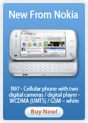 Nokia &nbsp;- &nbsp;N97 - Cellular phone with two digital cameras / digital player - WCDMA (UMTS) / GSM - white