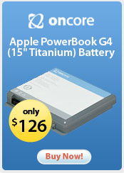 Oncore Power Systems Apple PowerBook G4 Battery 
