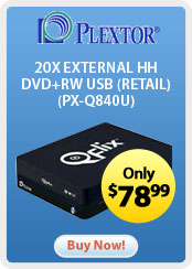 Plextor 20X EXTERNAL HH DVD+RW USB