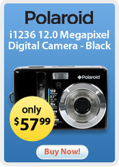 Polaroid i1236 12.0 Megapixel Digital Camera - Black