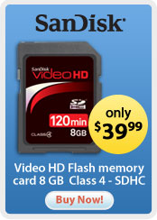 Sandisk &nbsp;- &nbsp;Video HD - Flash memory card - 8 GB - Class 4 - SDHC