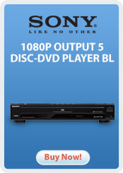 Sony 1080P OUTPUT 5 DISC DVD PLAYER BL